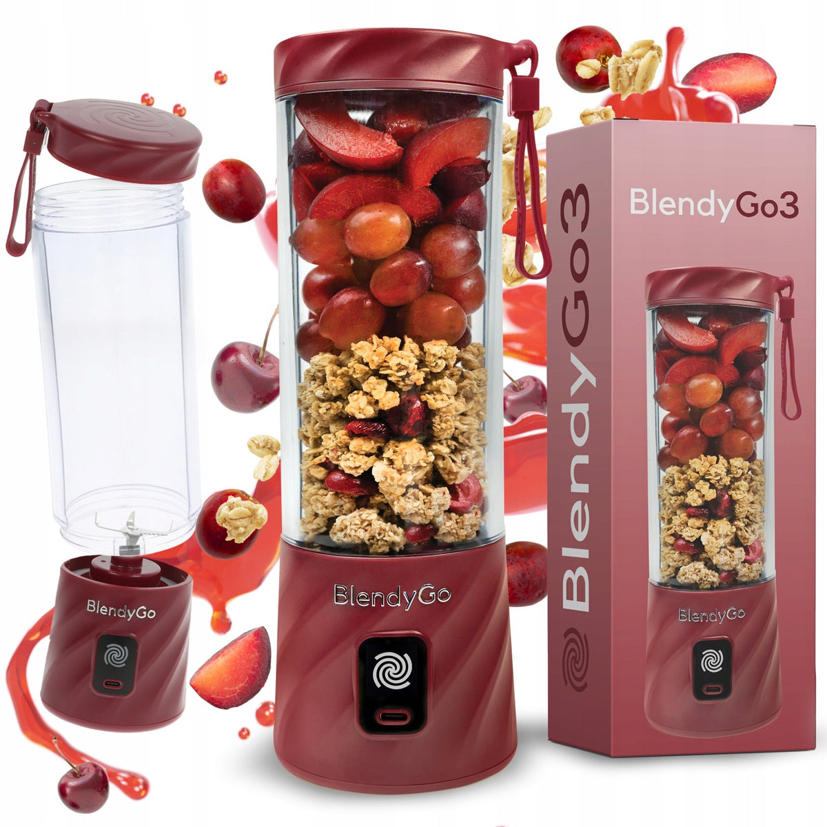 Oryginalny Blender BlendyGo 3 Bezprzewodowy USB Kielichowy idealny prezent nominalna