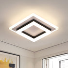 Lampa Sufitowa Plafon LED Kwadratowa Czarna Natynkowa Nowoczesna 4500K 24W oprawa oświetleniowa do pokoju kuchni