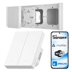Sonoff M5-2C-80W Inteligentny Przełącznik Ścienny Matter WiFi 2-kanałowy włącznik światła, sterowanie oświetleniem
