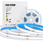 Taśma LED COB 24V neutralna biała 4000k 1050lm 320led 10W/m rolka 8mm x 5m ściemnialna, listwa świetlna do wnętrz