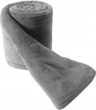 Miękki KOC polarowy 150x200 szary narzuta na łóżko na prezent kolory mikrofibrowy pled z certyfikatem oeko-tex Standard