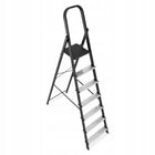 Drabina aluminiowa stalowa domowa higher 7 stopni 150 kg mocna podest 140 cm, wysokość robocza 3,4 m, do malowania i