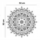 Szablon tynkarski LuxBud Mandala 2 92 x 92 cm Wielokrotnego Użytku ornament do dekoracji ścian, wzór 3D do tynku