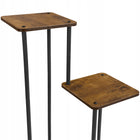 Kwietnik stojący metalowy industrialny loft rustic na 3 doniczki kwiaty stojak na rośliny, 81 cm, brązowo-czarny