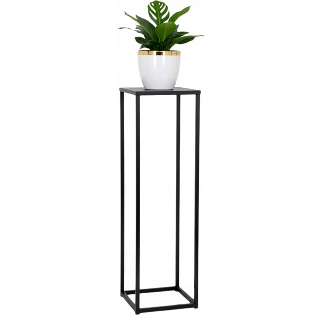 Kwietnik metalowy stojący stojak na kwiaty czarny 80cm loft produkt polski podstawa pod donicę, dekoracja wnętrza, ekspozycja roślin doniczkowych