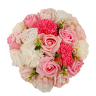 Flowerbox z kwiatami mydlanymi 22 SZT bukiet w pudełku prezent flower BOX pachnąca dekoracja do wnętrz, 20 cm, na