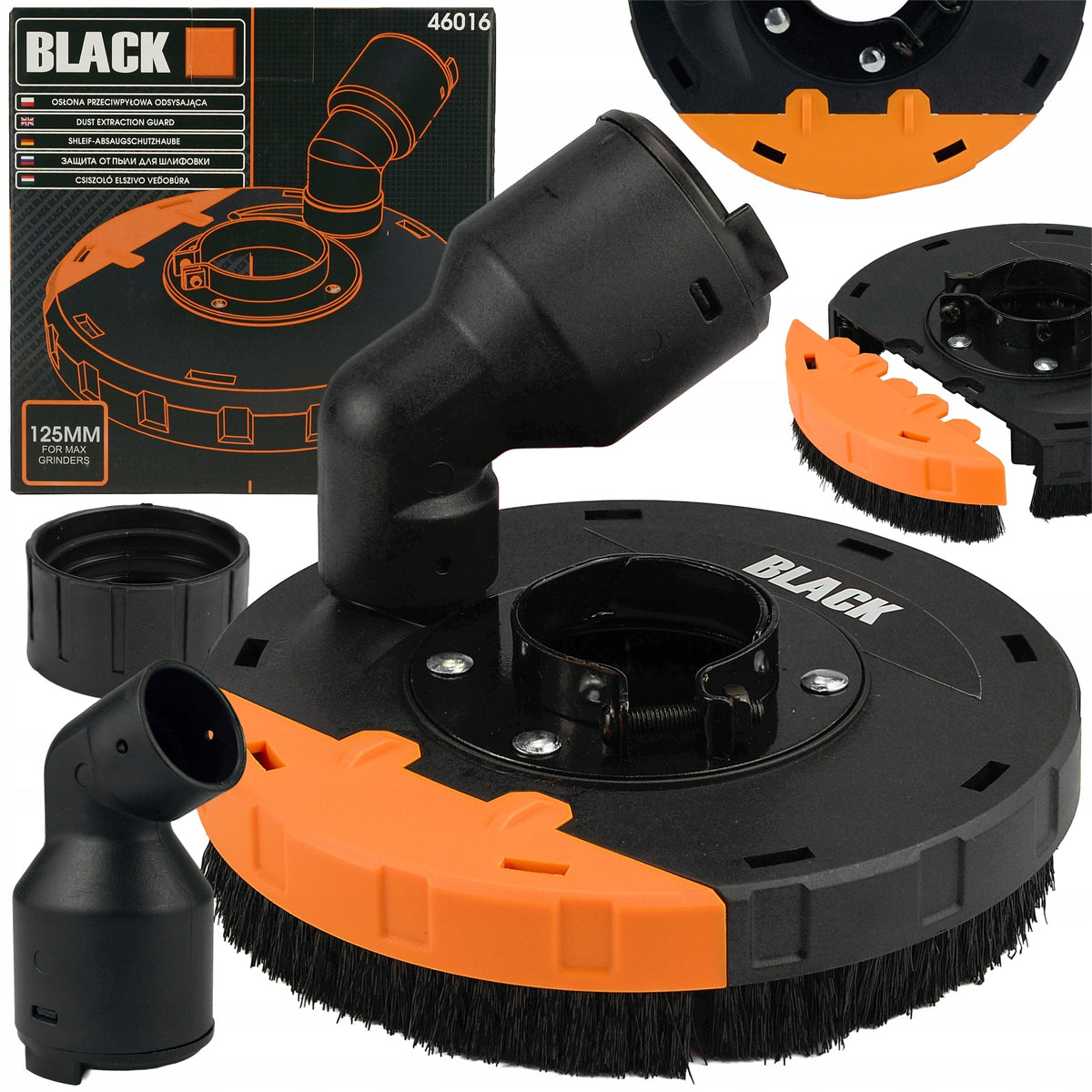 Osłona przeciwpyłowa odsysająca do szlifierki kątowej 115-125MM promo week adapter odkurzacza, odprowadzanie pyłu przy