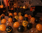 Balony lateksowe na Halloween Strachy Mix pomarańcz czarny 30 sztuk H150 dekoracje imprezowe, ozdoba sali, przyjęcie