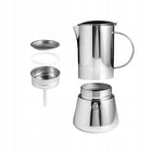 Kawiarka zaparzacz do kawy espresso Działa na Indukcja Gaz Stalowa 500ml moka pot, 10 filiżanek, srebrna, można myć w