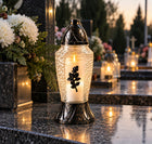 ZNICZ SZKLAN DUŻY ZNICZ NOWOCZESNY DUŻE ZNICZE NA GRÓB lampion cmentarny parafinowy 30 cm
