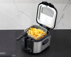 Frytkownica olejowa 1900W – frytownica tradycyjna 1900 w czarny