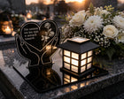 Wieczna Latarenka na GRÓB Cmentarz ZNICZ SOLARNY Lampka Całoroczny ozdoba nagrobna, światło LED, dekoracja pomnika