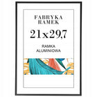 Ramka A4 21x30 ramki na zdjęcia aluminiowa czarna oprawa fotografii z metalu, do dekoracji ściennej, na pojedynczy