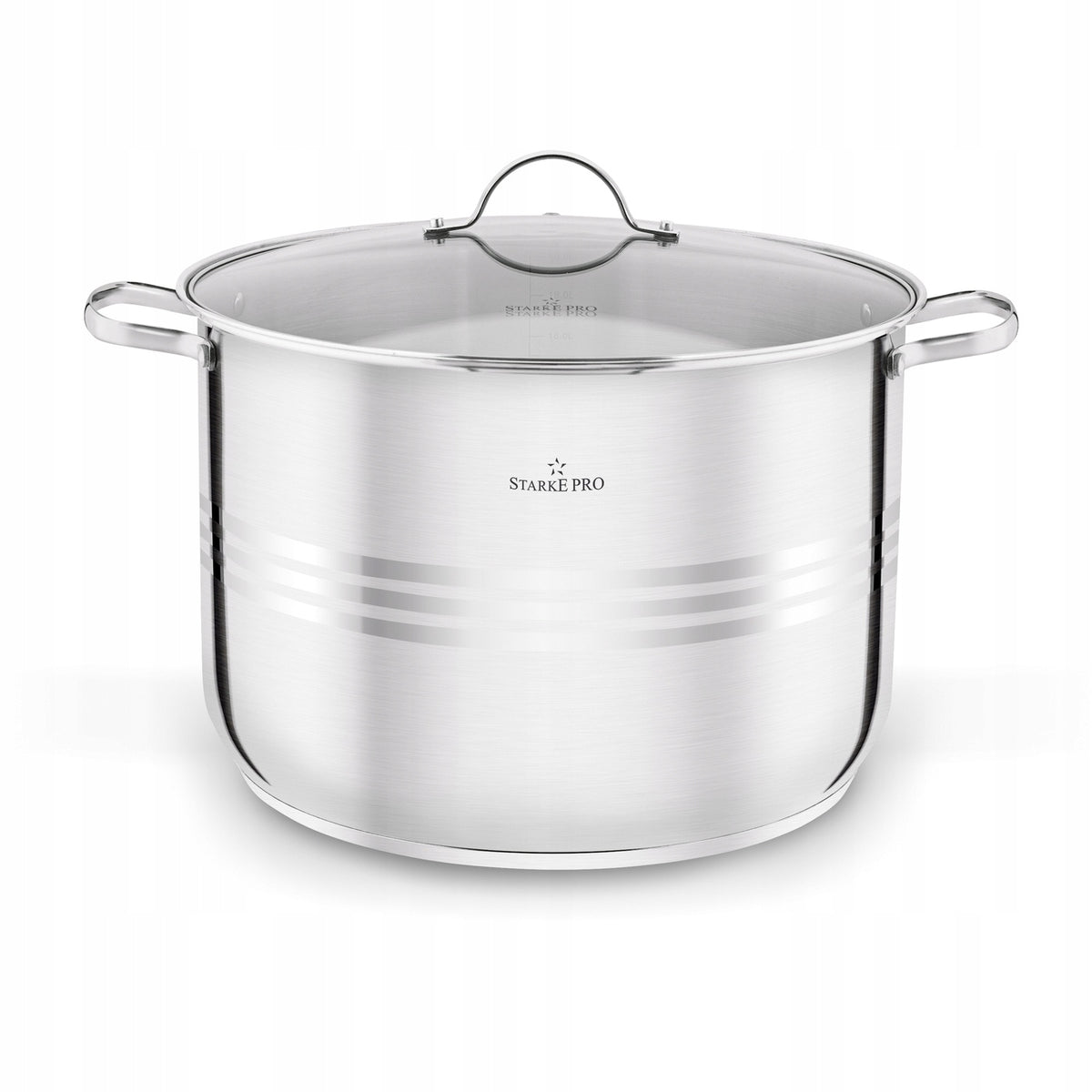 GARNEK ze STALI NIERDZEWNEJ Indukcja DUŻY GAZ Starke Pro Barcelo 20L 34cm kocioł do zupy, bigosu i przetworów, wysokość