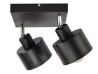 Lampa sufitowa plafon żyrandol loft edison LED oprawa metalowa czarna 2-punktowa E27 60 w do salonu i jadalni