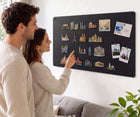 Metalowa Tablica Magnetyczna na Magnesy z Podróży na Ściane 60×90 cm Czarna do mocowania notatek, organizer ścienny
