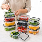 Pojemniki na żywność lunchbox śniadaniówka bez BPA zestaw 12 pojemników plastikowe pudełka do ciasta, lodu, płynów