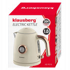Czajnik elektryczny 1.0l Retro termometr Bezprzewodowy Klausberg KB-9018 1 l 1200 w beżowy metal, tworzywo sztuczne