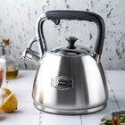 Czajnik na GAZ indukcje Stalowy z Gwizdkiem 3 L Srebrny Indukcja klausberg aluminiowy do gotowania wody