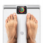 Waga Łazienkowa Analityczna 57 Parametrów Apple Health, Google Fit, wifi elektroniczna biały