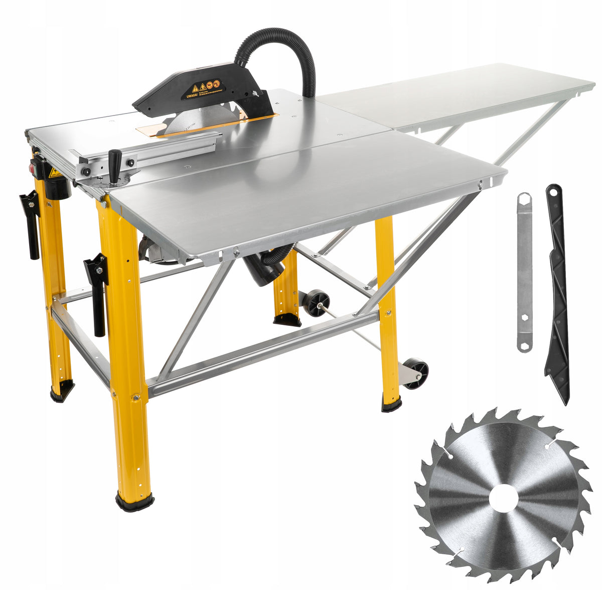 Piła pilarka stołowa krajzega 315mm 82mm 2200W 230V duży blat 1600x950mm do cięcia drewna, tarczowa, wysokość cięcia 83