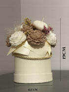 Ręcznie robony Flowerbox bukiet ze świec Prezent na dzień nauczyciela sojowe, boho, dekoracja do domu dla mamy, 22 cm