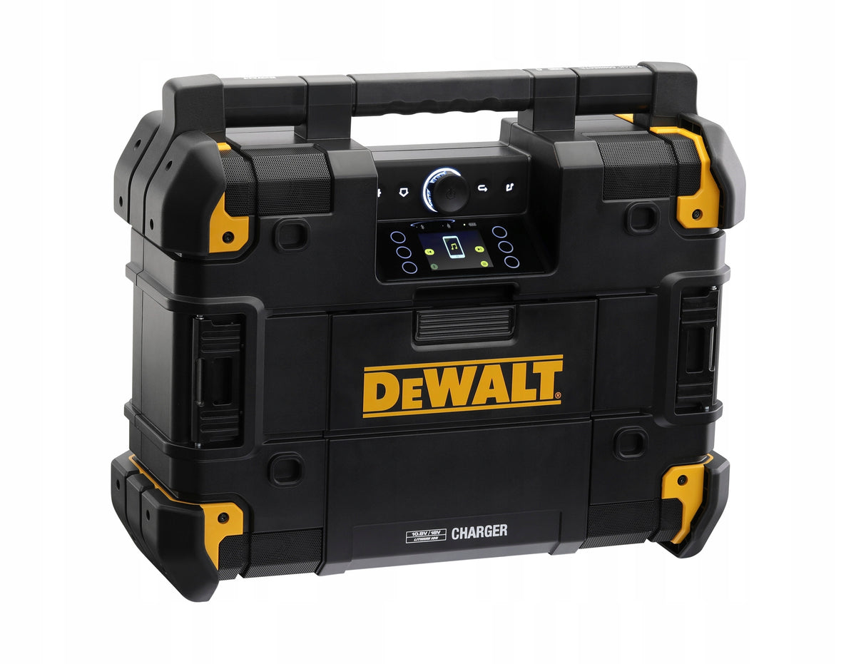 Radio budowlane DeWalt DWST1-81078-QW bluetooth głośnik warsztatowy, odbiornik do pracy, kompatybilny z akumulatorami