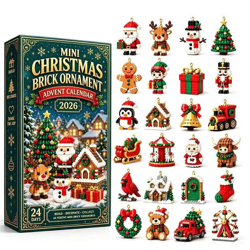 24Day Mini Christmas Akryl 2D Ornament Kalendarz adwentow stojący