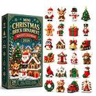 24Day Mini Christmas Akryl 2D Ornament Kalendarz adwentow stojący