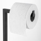 Stojak uchwyt na papier toaletowy do WC toalety czarny wieszak loft yoka metalowy organizer łazienkowy wolnostojący