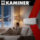 Grzejnik-Kurtyna Powietrzna KAMINER Zelvion 2000 W WiFi PTC Pilot Biały z nagrzewnicą elektryczną