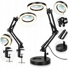 LAMPA Z LUPĄ LED KOSMETYCZNA BIURKOWA 84 LED ZACISK PODSTAWA SOUNIX do manicure i makijażu, stylizacji paznokci