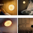 6X mini lampka USB lampa 8 LED z czujnikiem ruchu do oświetlenie szafki podświetlenie mebli, ciepła barwa, okrągła