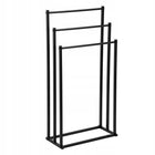 Wieszak łazienkowy na ręczniki stojak metalowy do łazienki suszarka loft drążek 440 mm 740 mm czarny