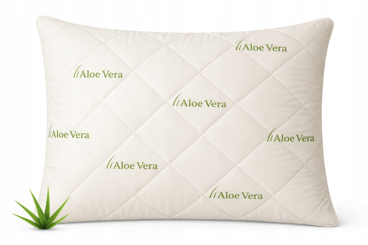 Poduszka 70X80 CM antyalergiczna aloes premium zadbaj o SEN polski produkt wypełnienie silikonowe 1000 g, do spania