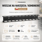 Organizer na Narzędzia Wieszak na Kombinerki Półka Warsztat Czarny 40cm PL uchwyt ścienny do garażu, przechowywanie