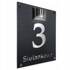 Tabliczka z numerem domu podświetlana solarna 30x40 Tablica Numer Domu szyld adresowy aluminiowy, oznaczenie posesji