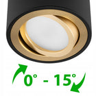 Oprawa Halogenowa Natynkowa Lampa Sufitowa tuba spot LED Ruchoma Okrągła gwintu czarny, żółty z 2 228 sztuk