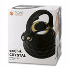 Czajnik na GAZ indukcja Tradycyjny z gwizdkiem Nierdzewny Tadar Crystal 3l stalowy czarny do gotowania wody na kuchence