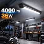 Lampa LED Sufitowa Do Garażu Warsztatu Oprawa Hermetyczna 36W 60cm 4000lm oświetlenie techniczne natynkowe czarne ze