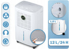 Osuszacz powietrza kompresorowy pochłaniacz wilgoci 12L/24H higrostat timer 240 w