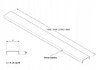 Listwa dekoracyjna C srebrny połysk 2cm x 270cm profil do płytek, wykończenie krawędzi glazury, narożnik