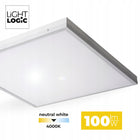 Panel sufitowy LED 40W natynkowy kwadrat lightlogic LL panel N/P40W-NW 60cm plafon lampa do biura i domu, zintegrowane