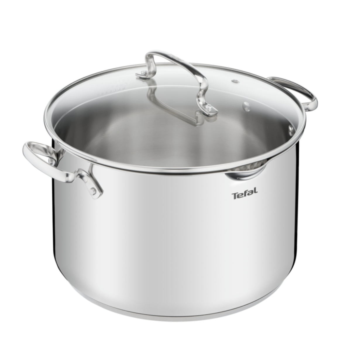 Garnek ze stali nierdzewnej z pokrywką TEFAL Duetto+ 28cm G7196456 indukcja do zup i gotowania, 10,1 l, do piekarnika i