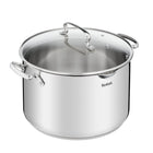 Garnek ze stali nierdzewnej z pokrywką TEFAL Duetto+ 28cm G7196456 indukcja do zup i gotowania, 10,1 l, do piekarnika i