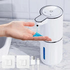 Dozownik automatyczny mydła do RĄK płynu do mycia naczyń bezdotykowy 380ml stojący, akumulatorowy, biały podajnik do