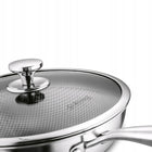 Patelnia WOK Indukcja pokrywka duży stal Starke Pro Linesta Steel 30x9cm tradycyjna 90 mm 30 cm /Wzór
