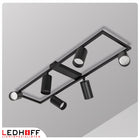 Lampa Sufitowa LED Oprawa Halogenowa 6x GU10 Kinkiet SPOT Ruchomy Reflektor listwa oświetleniowa czarna aluminiowa 80