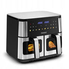 Frytkownica beztłuszczowa dwukomorowa AIR fryer 9 programów LED 9l 2800W srebrny/szary