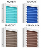 Plisa termo roleta plisowana 72x150cm bezinwazyjna osłona okienna półzaciemniająca, gładka, do okna